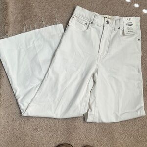 Madewell Flared Wide-Leg Jeans in Cream size 24 NWT